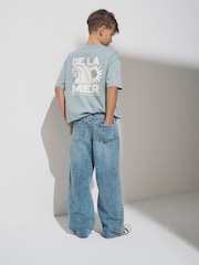 כחול מיד/כהה - The Set מארז של 2 זוגות מכנסי ג'ינס בגזרה ישרה - תמונה 3 מתוך 6