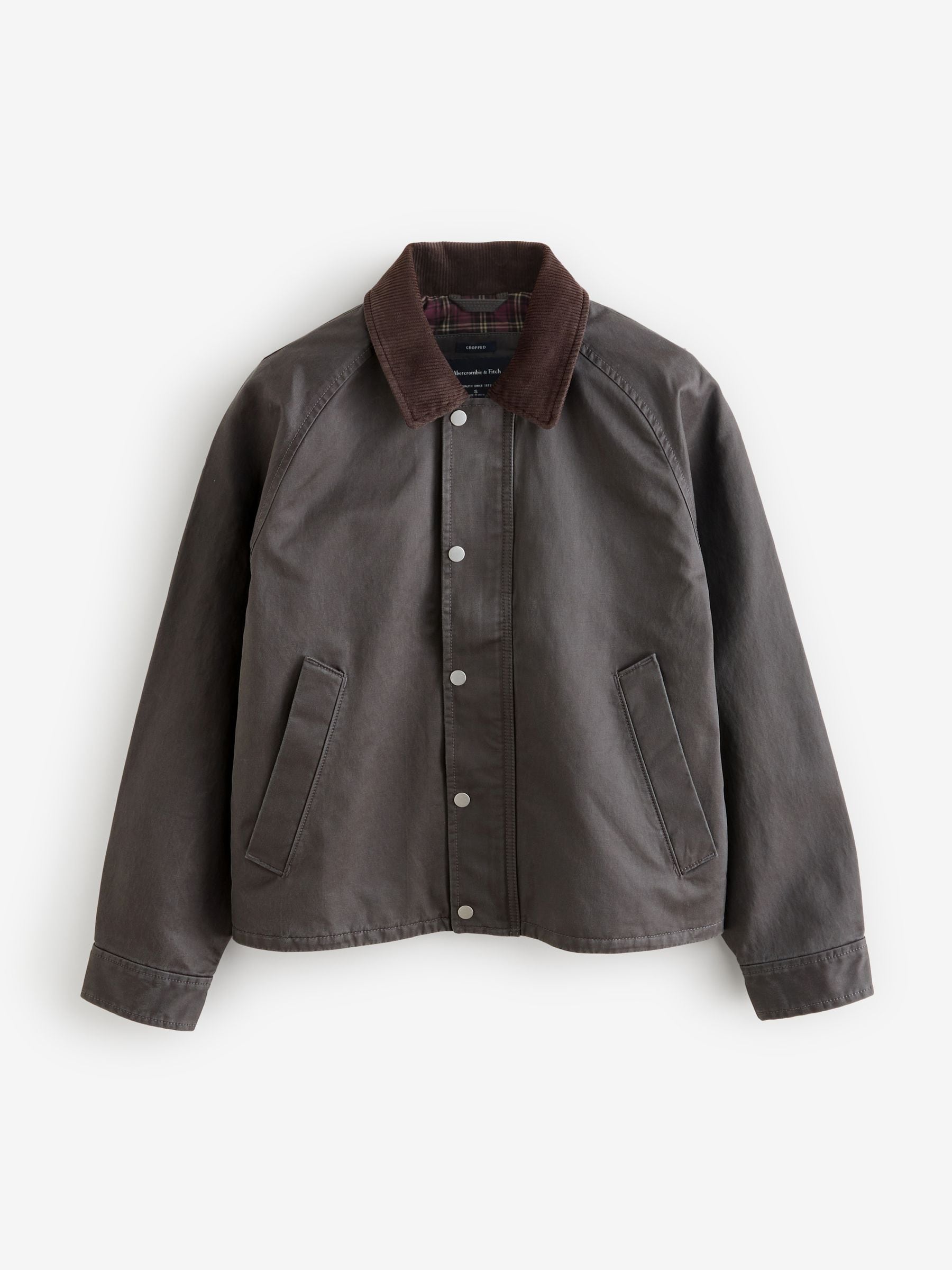 Next：日本 ブラウン - Abercrombie & Fitch クロップド 長袖 ジップ 