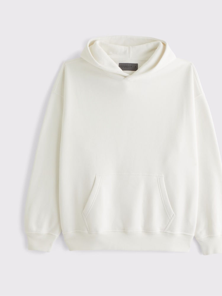 Abercrombie & Fitch White Popover Hoodie - Image 6 of 6
