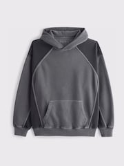 Abercrombie & Fitch Grey Popover Hoodie - Image 6 of 7