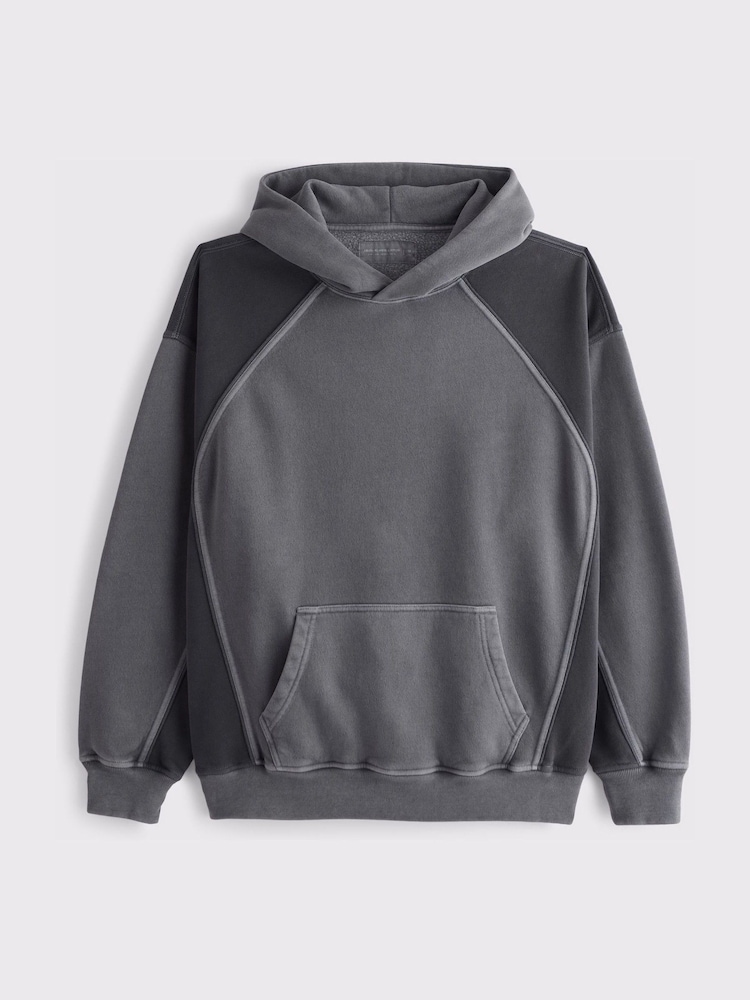 Abercrombie & Fitch Grey Popover Hoodie - Image 7 of 7