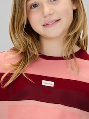 Calvin Klein Red Long Sleeve Striped T-Shirt - Image 5 of 6