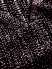 Chocolate Brown Crochet Cover Up - Image 2 of 3