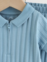 Blue Polo Top and Shorts Baby Set (0mths-2yrs) - Image 7 of 11
