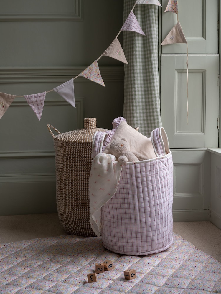 Avery Row Anemone Large Quilted Storage Basket - Image 2 of 5 Avery Row Anemone Large Quilted Storage Basket - Image 2 of 5