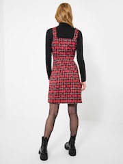 Joe Browns Red Petite Tartan Check Mini Pinafore - Image 2 of 6