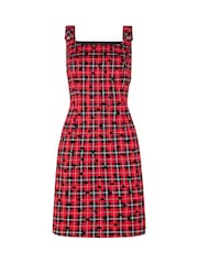 Joe Browns Red Petite Tartan Check Mini Pinafore - Image 6 of 6