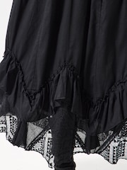 Joe Browns Black Shirred Waist Lace Maxi Skirt - Image 3 of 4