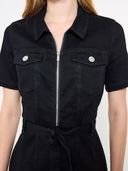 Joe Browns Black Petite Stretch Denim Dress - Image 4 of 5