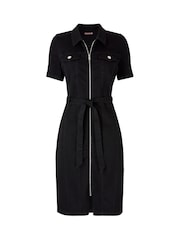 Joe Browns Black Petite Stretch Denim Dress - Image 5 of 5