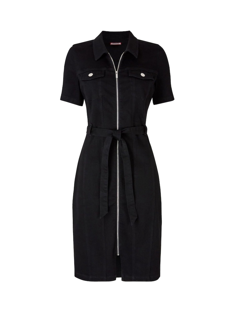 Joe Browns Black Petite Stretch Denim Dress - Image 5 of 5