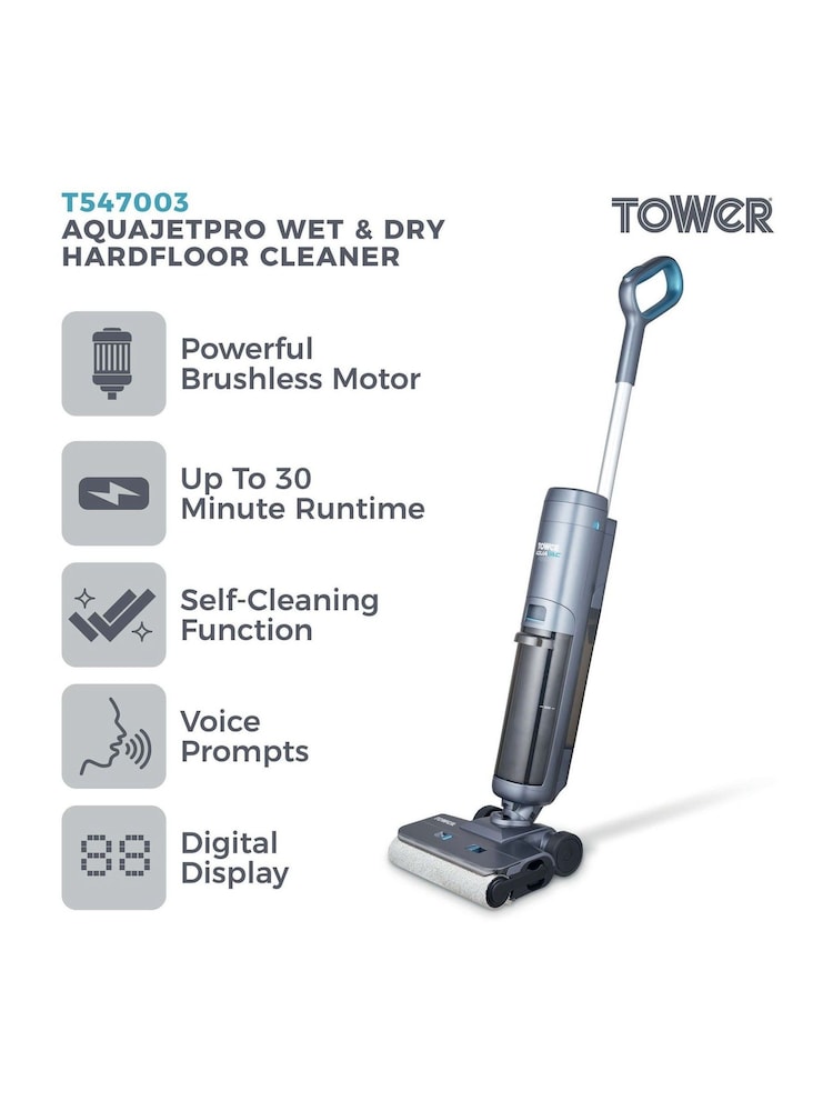 Tower Titanium Aquajet Pro Cordless Wet & Dry Hardfloor Cleaner - Image 2 of 6