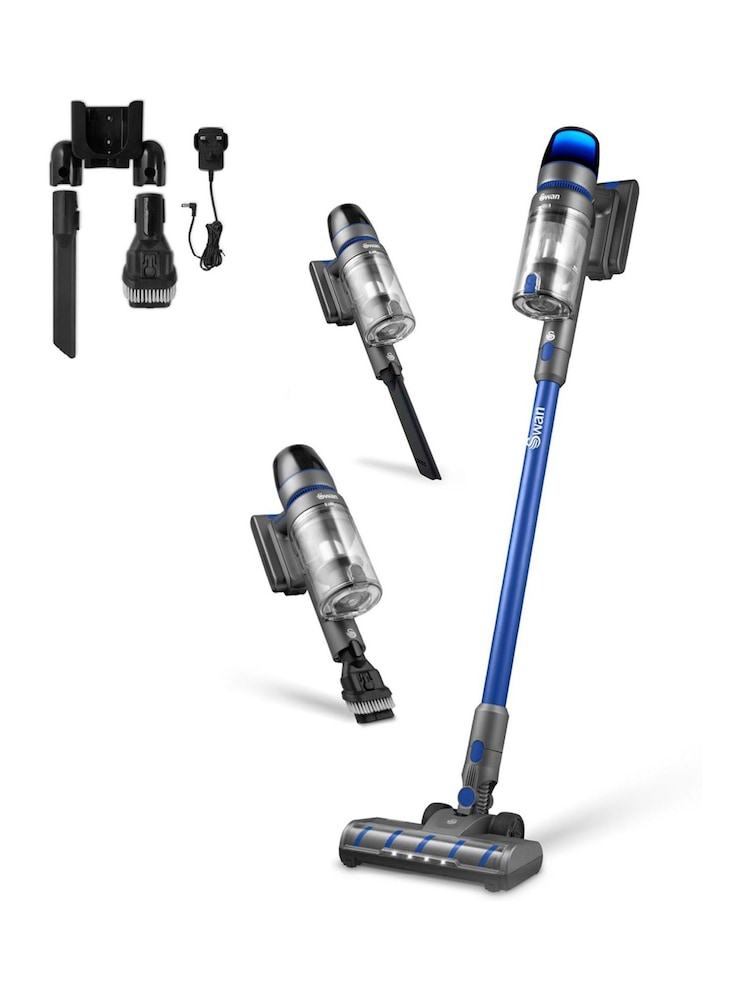 Swan Blue Dust Master 29.6V Cordless Stick Vacuum - Image 1 of 6 Swan Blue Dust Master 29.6V Cordless Stick Vacuum - Image 1 of 6