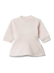 Calvin Klein Pink Newborn Ribbed Fleece Dress - Image 1 of 2