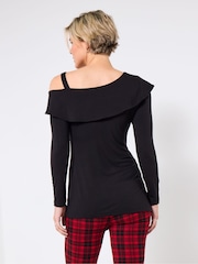 Joe Browns Purple Off Shoulder Asymmetric Top - Image 4 of 5