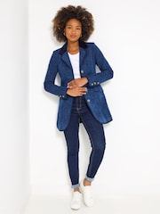 Joe Browns Blue Navy Longline Jacket - Image 1 of 5