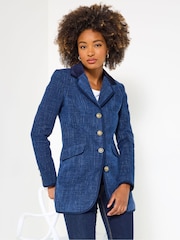 Joe Browns Blue Navy Longline Jacket - Image 2 of 5
