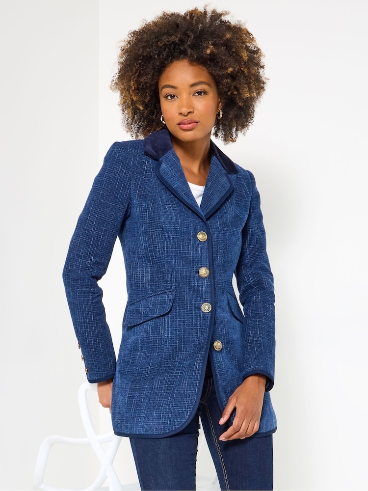 Joe Browns Blue Navy Longline Jacket - Image 2 of 5 Joe Browns Blue Navy Longline Jacket - Image 2 of 5