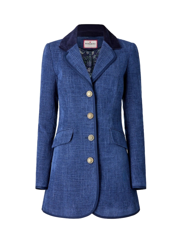 Joe Browns Blue Navy Longline Jacket - Image 5 of 5