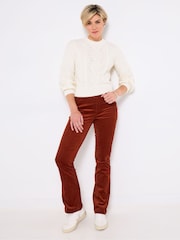 Joe Browns Orange Petite Bootcut Moleskin Trousers - Image 1 of 5