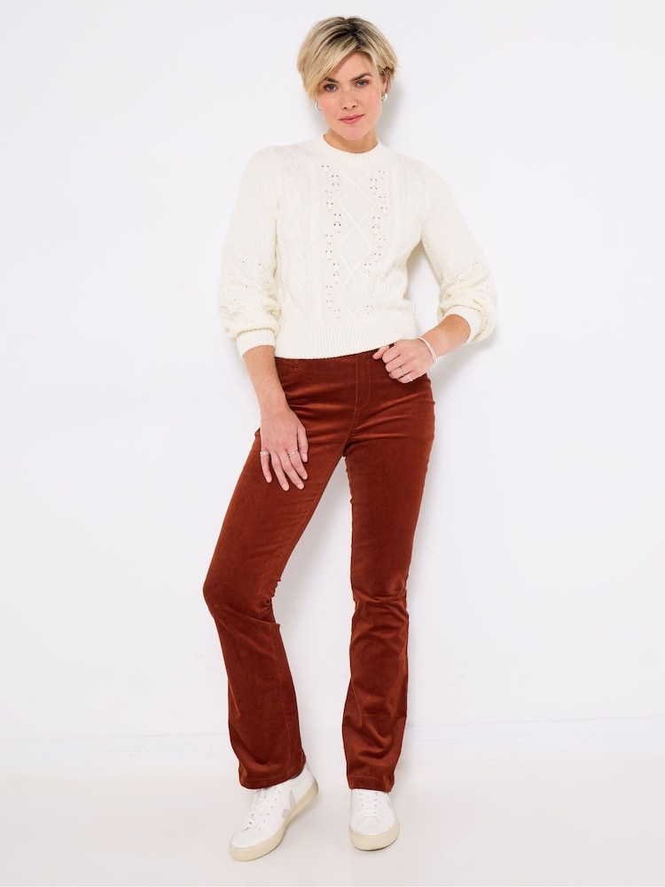 Joe Browns Orange Petite Bootcut Moleskin Trousers - Image 1 of 5 Joe Browns Orange Petite Bootcut Moleskin Trousers - Image 1 of 5