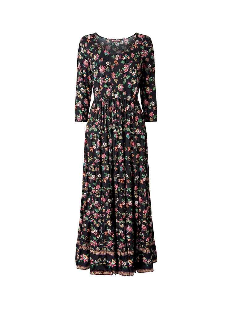 Joe Browns Black Petite Border Print Autumnal Maxi Dress - Image 5 of 5 Joe Browns Black Petite Border Print Autumnal Maxi Dress - Image 5 of 5