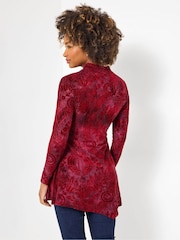 Joe Browns Red Pleated V-Neck Tunic - Image 3 of 5