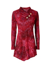 Joe Browns Red Pleated V-Neck Tunic - Image 5 of 5