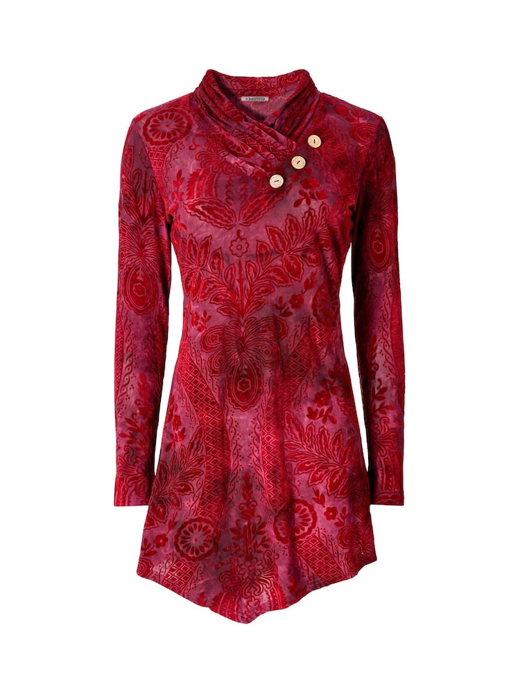 Joe Browns Red Pleated V-Neck Tunic - Image 5 of 5