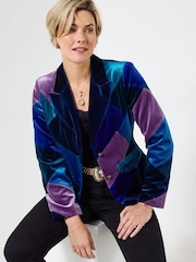 Joe Browns Blue Patchwork Boutique Jacket - Image 3 of 7