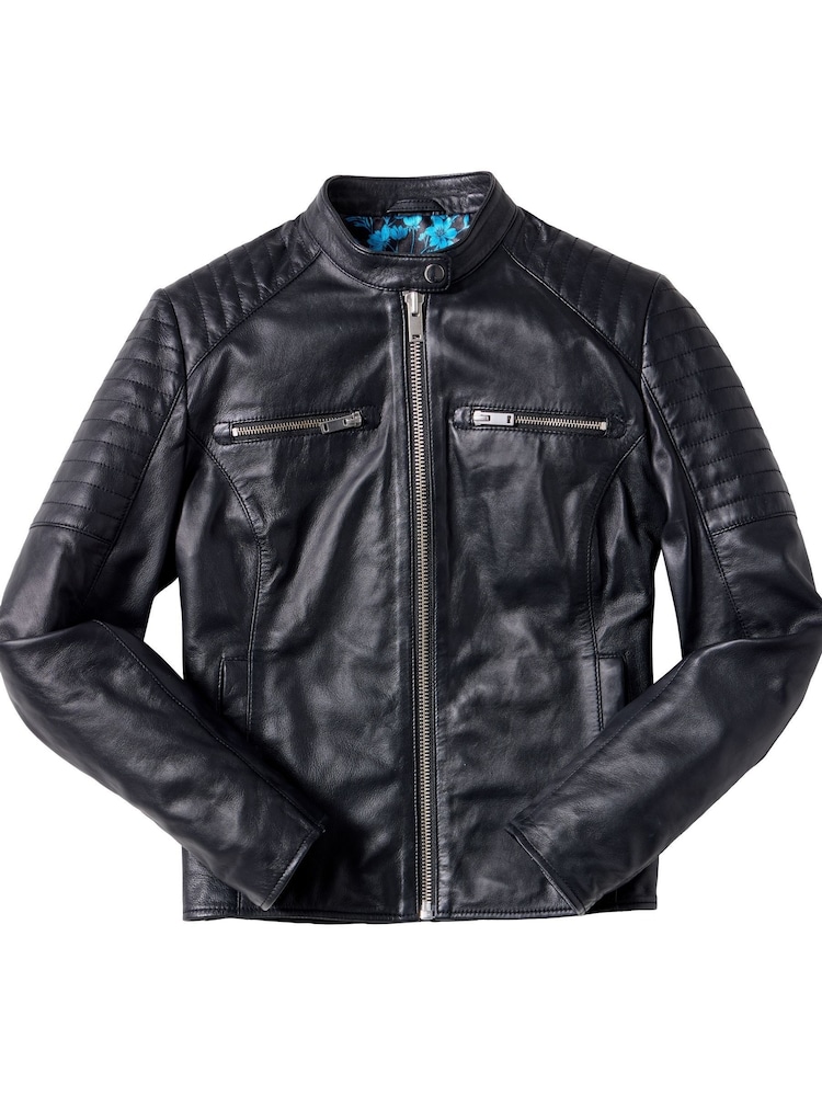 Joe Browns Black Quilted Sleeve Biker Jacket - Image 7 of 7 Joe Browns Black Quilted Sleeve Biker Jacket - Image 7 of 7