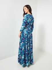 Joe Browns Blue Petite Crinkle Cotton Maxi Dress - Image 2 of 5