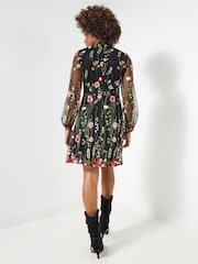 Joe Browns Black Statement Mesh Mini Dress - Image 5 of 7