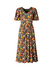Joe Browns Green Vintage Autumn Floral Dress - Image 5 of 5