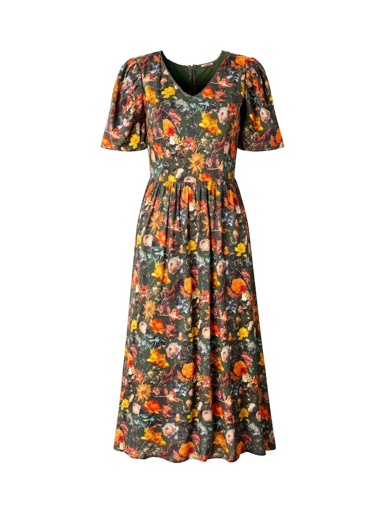 Joe Browns Green Vintage Autumn Floral Dress - Image 5 of 5