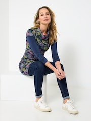 Joe Browns Blue Stretch Jacquard Layered Tunic - Image 3 of 5