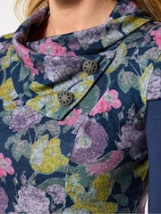 Joe Browns Blue Stretch Jacquard Layered Tunic - Image 4 of 5