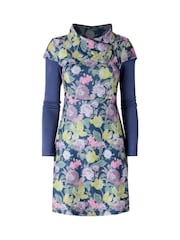 Joe Browns Blue Stretch Jacquard Layered Tunic - Image 5 of 5
