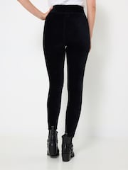 Joe Browns Black Stretch Ribbed Velour Leggings - Image 4 of 5