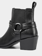 Joe Browns Black Western Leather Ankle Boots - Image 7 of 7