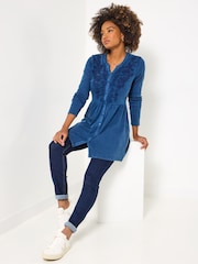 Joe Browns Blue Pink Jersey Tunic - Image 3 of 5