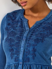 Joe Browns Blue Pink Jersey Tunic - Image 4 of 5