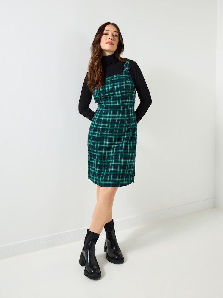 Joe Browns Green Pinafore Mini Dress - Image 1 of 5
