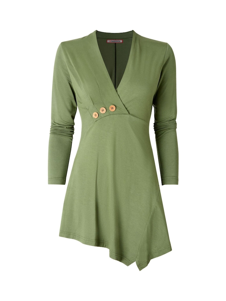 Joe Browns Green Slim Fit Asymmetric Top - Image 5 of 5