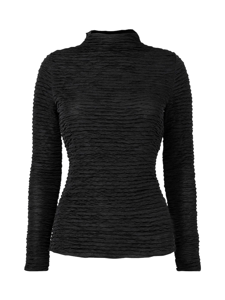 Joe Browns Black Slim Textured High Neck Top - Image 5 of 5 Joe Browns Black Slim Textured High Neck Top - Image 5 of 5