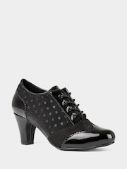 Joe Browns Black Polka Dot Detail Lace Up Shoes - Image 4 of 7