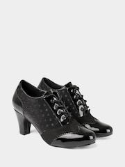 Joe Browns Black Polka Dot Detail Lace Up Shoes - Image 5 of 7