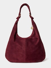Joe Browns Red Suede Fastened Boho Suede Bag - Image 2 of 4