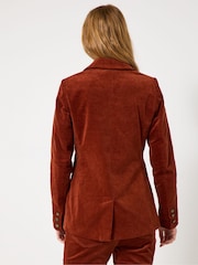 Joe Browns Orange Stitch Detail Velvet Jacket - Image 4 of 7