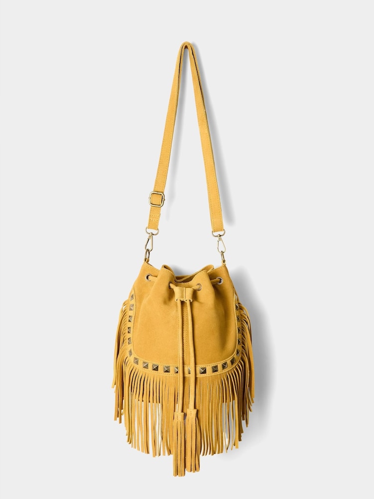 Joe Browns Red Western Leather Suede Bag - Image 1 of 4